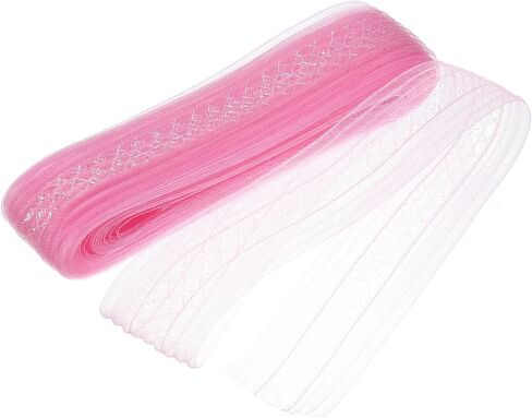 UXCELL 2.6 بوصة × 27 ياردة قاسية جديلة Horsehair مع شريط موجة مرنة لفة مرنة ل NYLON BONIT in Kuwait