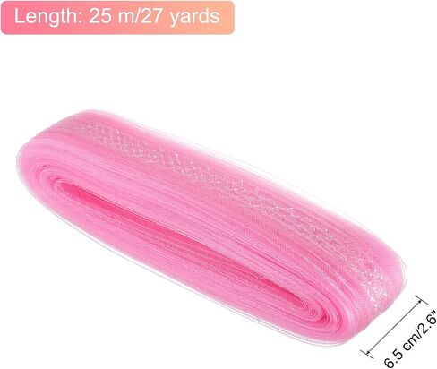 UXCELL 2.6 بوصة × 27 ياردة قاسية جديلة Horsehair مع شريط موجة مرنة لفة مرنة ل NYLON BONIT in Kuwait