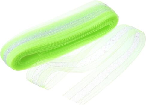 UXCELL 2.6 بوصة × 27 ياردة قاسية جديلة Horsehair مع شريط موجة مرنة لفة مرنة ل NYLON BONIT in Kuwait