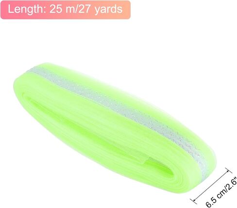 UXCELL 2.6 بوصة × 27 ياردة قاسية جديلة Horsehair مع شريط موجة مرنة لفة مرنة ل NYLON BONIT in Kuwait