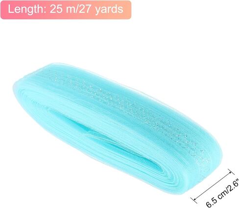 UXCELL 2.6 بوصة × 27 ياردة قاسية جديلة Horsehair مع شريط موجة مرنة لفة مرنة ل NYLON BONIT in Kuwait