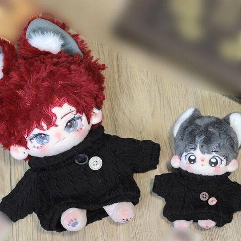 niannyyhouse 10cm-15cm 20cm Plush Doll Clothes Turtleneck Sweater Stuffed Toy Dressup (Wine Red, 10cm-15cm) in Kuwait