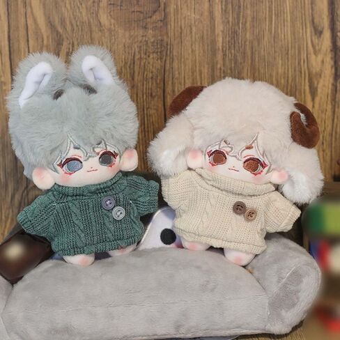 niannyyhouse 10cm-15cm 20cm Plush Doll Clothes Turtleneck Sweater Stuffed Toy Dressup (Wine Red, 10cm-15cm) in Kuwait