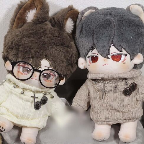 niannyyhouse 10cm-15cm 20cm Plush Doll Clothes Turtleneck Sweater Stuffed Toy Dressup (Wine Red, 10cm-15cm) in Kuwait