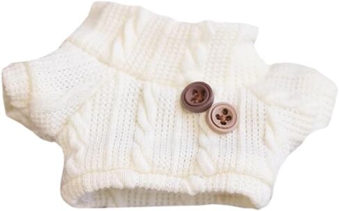 niannyyhouse 10cm-15cm 20cm Plush Doll Clothes Turtleneck Sweater Stuffed Toy Dressup (Wine Red, 10cm-15cm) in Kuwait