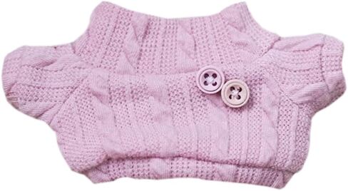 niannyyhouse 10cm-15cm 20cm Plush Doll Clothes Turtleneck Sweater Stuffed Toy Dressup (Wine Red, 10cm-15cm) in Kuwait