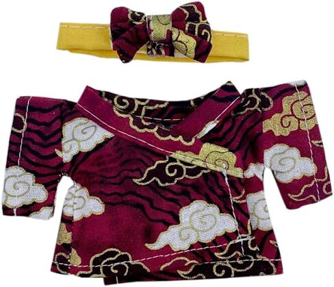 niannyyhouse 10cm 20cm Plush Doll Clothes Belt Kimono Yukata Sets Doll Dress Up (Black-20cm) in Saudi Arabia