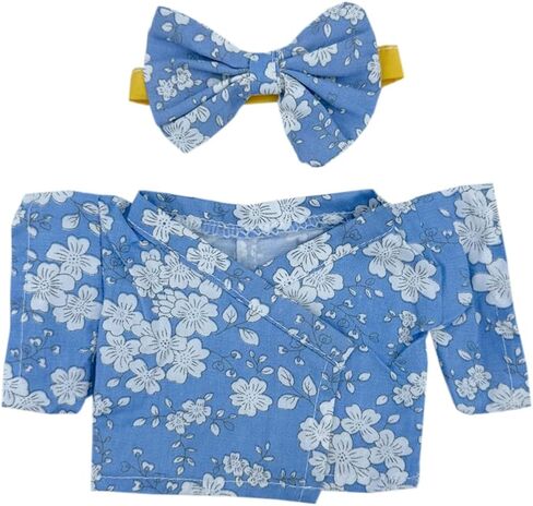 niannyyhouse 10cm 20cm Plush Doll Clothes Belt Kimono Yukata Sets Doll Dress Up (Black-20cm) in Saudi Arabia