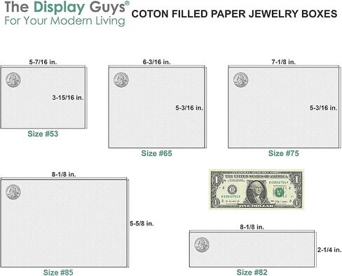 Thedisplayguys - 25 pack #34 Kraft Paper Cardboard Hife Joxes/Jewelry Cases W. حشو القطن والغطاء - أسود غير لامع - (3.9 "× 3.9" × 2.0 ") in Kuwait