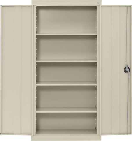 Sandusky EA4R362472-07 Wielded Steel Elite Storage Cabinet with Adjustable Shelves, Locking Handle, 24"D x 36"W x 72"H, Putty in Saudi Arabia