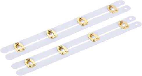 uxcell 2 Set Corset Busk, 11 Inch White Steel Boning Support with Gold Buttons Spring Steel Corset Busk Corset Boning for Sewing Corset Making Gown Wedding Dress in Kuwait