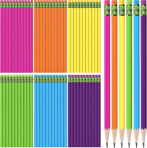 TecUnite 120 Pcs #2 HB Pencils with Eraser No 2 Unsharpened Wooden Hexagonal Pencils for Adults Gifts for School Exam art Learning Office Sketching(Rainbow Colors) in Saudi Arabia