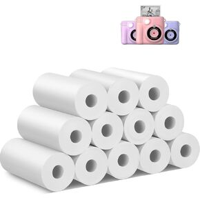12 Rolls Kids Kids Instant Camera Print Paper ، Printing HD Printing Thermal Paper Paper ، BPA Free ، Plantable Print Paper لمعظم الأطفال