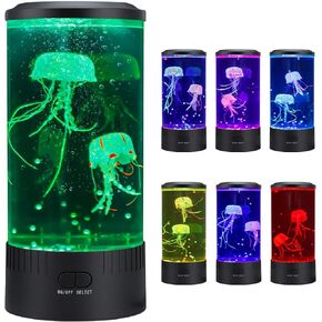 Jellyfish Lamp - 7 Colour, 5 Level Brightness Mood Night Lights for Home, Office, Aquarium, Tank, Birthday Gifts
