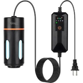 hygger Aquarium U-V Light with Timer, 360° Protective Shield Clean Light for Green Water and Algae Clean, Mini Algae Controller for Freshwater and Saltwater Tank (5W for 13-40 Gallon)