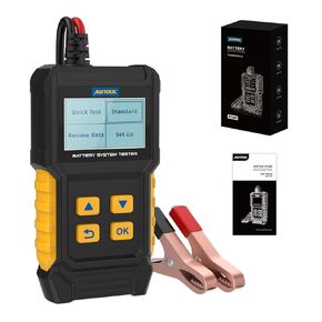 Car Battery Tester 12V Battery Load Tester AUTOOL BT360 6V-30V DC Charging Cranking Test 100-2000 CCA Automotive Alternator Tester Digital Auto Battery Analyzer for Vehicle Truck Motorcycle SUV Boat
