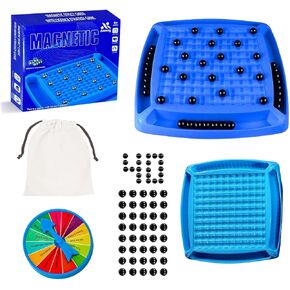 40 Stones Magnetic Chess Game ، مجموعة شطرنج مغناطيسية ، مجموعة شطرنج سفر مغناطيسية ، ألغاز مغناطيسي ، لعبة عائلة لحفلات الأطفال للأطفال ، عيد الميلاد.