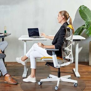 MIRUO Office Chair Mat for Carpet Tempered Glass Chair Mat Desk Chair Mat Floor Mat for Office Chair On Carpet Mat for Office Chair On Carpet (36" Round x 1/4", Transparent)