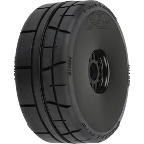 Pro-Line Racing Menace HP BELTED Speed Run 18 Tires Mounted on Mach 10 Black 17mm Wheels 2 for Front or Rear PRO1023510