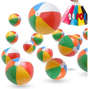 giftexpress giftexpresstm 24 pcs 6 "mini قوس قوس قزح الكرة متعددة الألوان الكرة