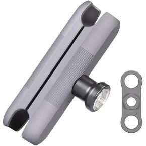 FANAUE Double Socket arm Compatible with RAM Mount B Size 1" Ball Assembly & Motorcycle Bike Phone Holder, fits Industry All Standard 25.4mm Ball Head adapters, Aluminum 3.7" with Anti-Theft Function