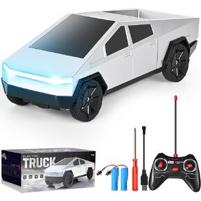لعبة Cyber ​​Truck Remote Control Toy - لعبة Cybertruck ، شاحنة Cybertruck ، 2.4 جيجا هرتز RC مع عمر بطارية طويل وآثار خفيفة 1:24 سيارة RC ، هدايا لـ 3 4 5 6 7 7 + سنة الأولاد/البنات