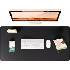 Ningyanextra Marge Office Desk Mat - لوحة فأر لوحة المفاتيح المقاومة للماء ، واقي طاولة طعام مقاوم للحرارة ، وكتابة لوحة كمبيوتر لوحة ، ونشافة سطح المكتب الكبيرة ، وسادة مكتب الكمبيوتر المحمول (أسود ، 23.6 "× 13.8")