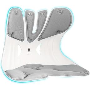 BKT SEAT CUSHION CARCH CARCH CARCH CARCHINES CASHIONS LUMBAR SUBERS FOR SEAT PLADOW مثالية للطلاب العاملين في المكاتب الذين يمردون الأمهات يجلسون في الهواء الطلق في الهواء الطلق (رمادي)