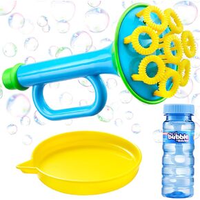 Syncfun Bubble Blower مع محلول 4 أوقية ودرج ، منفاخ صانع الفقاعات للأطفال 3-8 ، تفضل الحفلات ، لعبة الصيف ، في الهواء الطلق ، عيد الفصح ، هدية عيد ميلاد