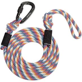 Wilderdog Carabiner Climbing Rope Dog Clash for متوسطة وكبيرة - 5 أقدام - المحيط الهادئ الأزرق