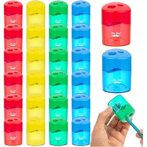 Mr. Pen- Pencil Sharpeners دليل ، 24 حزمة ، ثقب مزدوج ، شحذات قلم رصاص ملونة مضيعة للقلم الرصاص ، ومرح قلم رصاص ملون للأطفال ، وتبشر قلم رصاص صغير ، وشرطات قلم رصاص يدوي