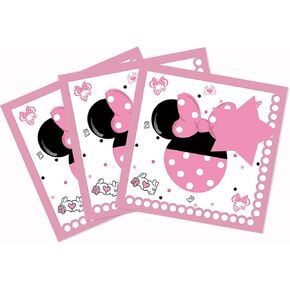 60 حزمة وردية كرتونية ورق عيد ميلاد مناديل - مناديل حفلة عيد ميلاد سعيد للأطفال الفتيات 1st 2nd 3rd 4th 5th السادس ديكورات حفلة عيد الميلاد