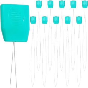 Hjzhii 10pcs 7.84inch threaders eedle threadle long ، tool eedle transting أداة خياطة للحرف اليدوية للإبر اللكمة ، أداة خياطة التطريز