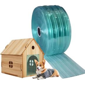 Calidaka Blue Dog Door Right Flap ، PVC ، 59.06 × 7.09 بوصة ، كلاب كبيرة