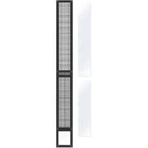 V2 Patio Pet Door Screen Insert Panel for Sliding Doors, Fits Door Track Min Ht 59.05" to Max Ht 84.25",UV Resistant Mesh, Locking Magnetic Dog Door, Easy Install and Removal,Medium,Black