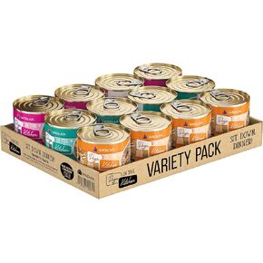 Weruva Dogs in The Kitchen, Sit. Down. Dinner. Variety Pack, 10oz Can, Pack of 12