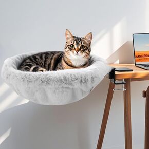 سرير مكتب AIRSA Cat ، سرير قط للمكتب ، جثم مكتب القطط للمكتب المنزلي ، سرير قطة العش المكتبي ، طاولة سرير القط ، مكتب سرير القطط لمساحة العمل ، أرجوحة القط للمكتب ، سرير القط لمرفق المكتب