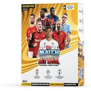 مباراة Topps UEFA أبطال أوروبا ATTAX 24/25 لعبة البطاقات القابلة للتحصيل - حزمة الإصدار المحدود
