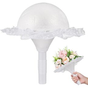 Nuobesty Foam Bouquet Holder Foam Foam Floral Handle Holder حامل باقة للعروس ملحقات الزفاف العروس