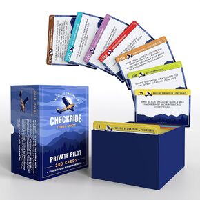 طيار خاص لخطوط الفم الفموية PILOT VFR عن طريق دليل دراسة CheckRide - 300+ بطاقات وميض تغطي جميع الموضوعات التي طورتها CFIs