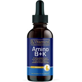 Rx Vitamins Amino B+K - Cat Vitamin B & Potassium Supplement for Cats - with Amino Acids Taurine & Lysine - Aids in Cat Kidney Support & Immune Support for Cats - Liver & Bacon 4oz