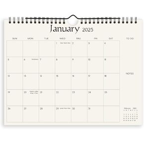 SKYDUE Wall Calendar 2025-2026, 18 Months Calendar from Jan. 2025 to June. 2026， 8.5 x 11 Simple Small Calendar Planner with 280 Stickers