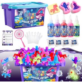 Knmirtb Magic Water elf Toy Kit ، Aqua Fairy Water Gel Kit With 4 Colors1 Glow Colors و 3 قوالب. عيد الميلاد ، هدايا أعياد الميلاد ، مفضلات الحفلات ، مجموعات STEM للفنون والحرف اليدوية للأطفال ، لوازم الحفلات