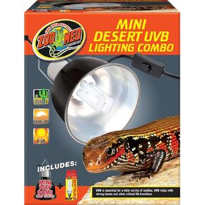 Zoo Med Mini Desert UVB Lighting Single Combo 100 Watt