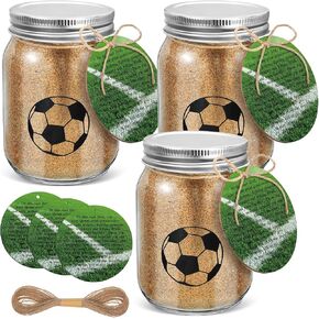 3 Pack Softball Printed Mason Jars 16 oz Sports Themed Glass Jars with Memory Tag Softball Senior Gift Printed Dirt Jar for Team Coach Player Gift Sport Party Favors
