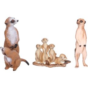 Meerkat Figurine, Meerkat Model Exquisite Simulated PVC Birthday Family Parties for Educational Activities (3 Meerkats (Solid)), Generice3n9ahxvq6-11