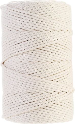 Macrame Cord 3mm*110Yards Natural Macrame Cotton Rope Beige Macrame Rope Soft Cotton Cord Macrame Supplies Craft Rope Macrame Yarn for Plant Hanger Wall Hanger Dreamcatcher (Beige) in Saudi Arabia