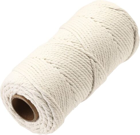 Macrame Cord 3mm*110Yards Natural Macrame Cotton Rope Beige Macrame Rope Soft Cotton Cord Macrame Supplies Craft Rope Macrame Yarn for Plant Hanger Wall Hanger Dreamcatcher (Beige) in Saudi Arabia