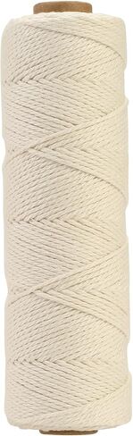 Macrame Cord 3mm*110Yards Natural Macrame Cotton Rope Beige Macrame Rope Soft Cotton Cord Macrame Supplies Craft Rope Macrame Yarn for Plant Hanger Wall Hanger Dreamcatcher (Beige) in Saudi Arabia
