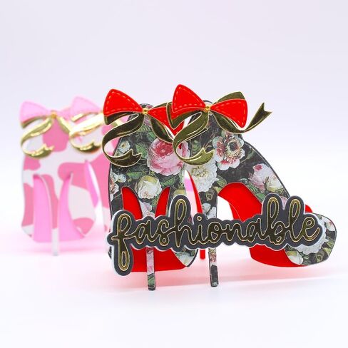 KSCRAFT 2025 April Fashion Metal Cutting Dies Stencils for DIY Scrapbooking Decorative Embossing DIY Paper Card (High Heel Shoe Bag Topper) in Saudi Arabia
